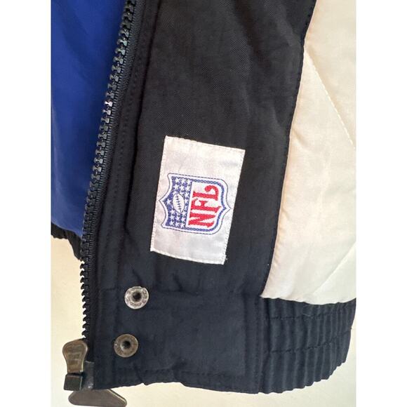 Vintage Dallas Cowboys Apex One NFL Pro Line Puffer Jacket Hood Big Star XL - Picture 15 of 16